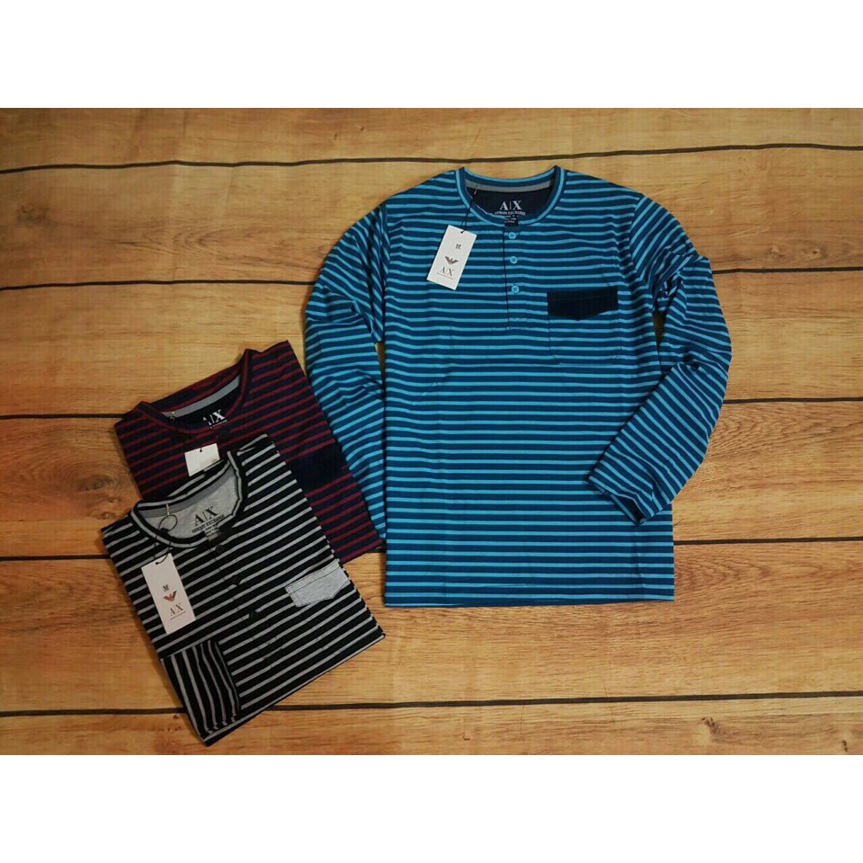 ÁO THUN TAY DÀI SỌC TÚI- PS033 | BigBuy360 - bigbuy360.vn