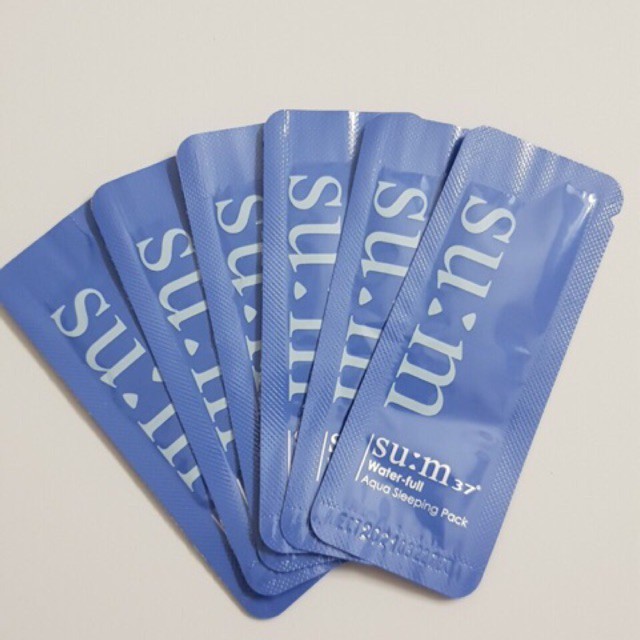 Sỉ gồm 10 gói Sample mặt nạ ngủ Sum37 Water-full Aqua Sleeping Pack