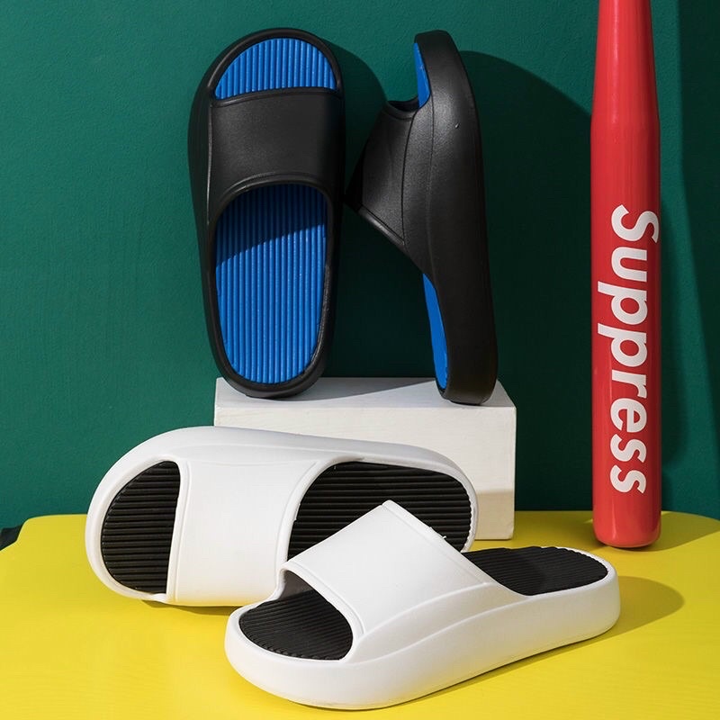 (ảnh+video)dép nam nữ đúc nguyên khối đế độn 3cm 2 màu hót