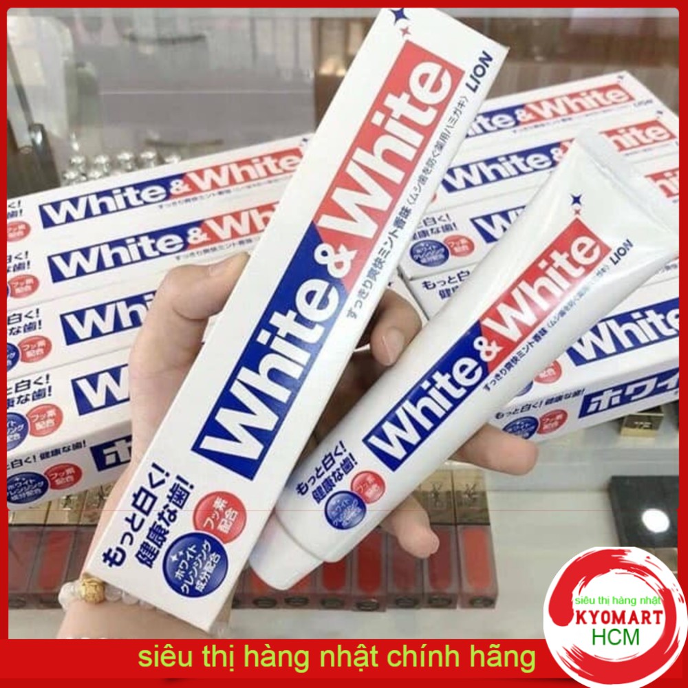 Kem đánh răng White &amp; White Nhật Lion 150g ( HÀNG NHẬT NỘI ĐỊA )