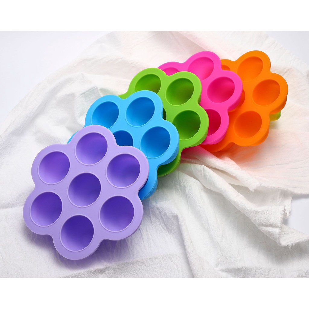 Baby Food Container Flower Storage Box Safety Silicone Freezer Tray