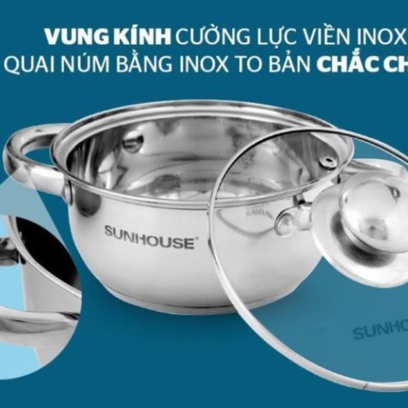 Bộ Nồi 3 Đáy Cao Cấp Bếp Từ Sunhouse SH339 TIỆN DỤNG HÀNG MỚI