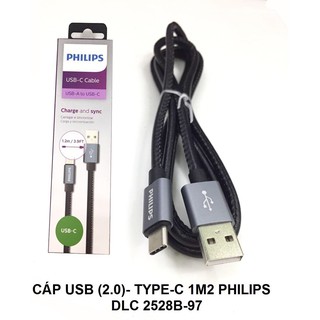 Mua CÁP USB (2.0) -  TYPE-C 1.2M PHILIPS DLC 2528 CÓ TEM CHỐNG HÀNG GIẢ