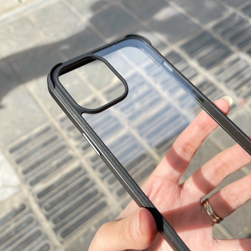 ốp lưng Sulada trong viền màu kim loại Iphone 12 MINI / 12 / 12 Pro 6.1&quot; /12 Pro Max sang chảnh bền đẹp