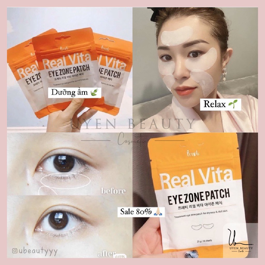 [Chính Hãng] Mặt Nạ Mắt Prreti Eye Zone Patch - Gói 30 Miếng