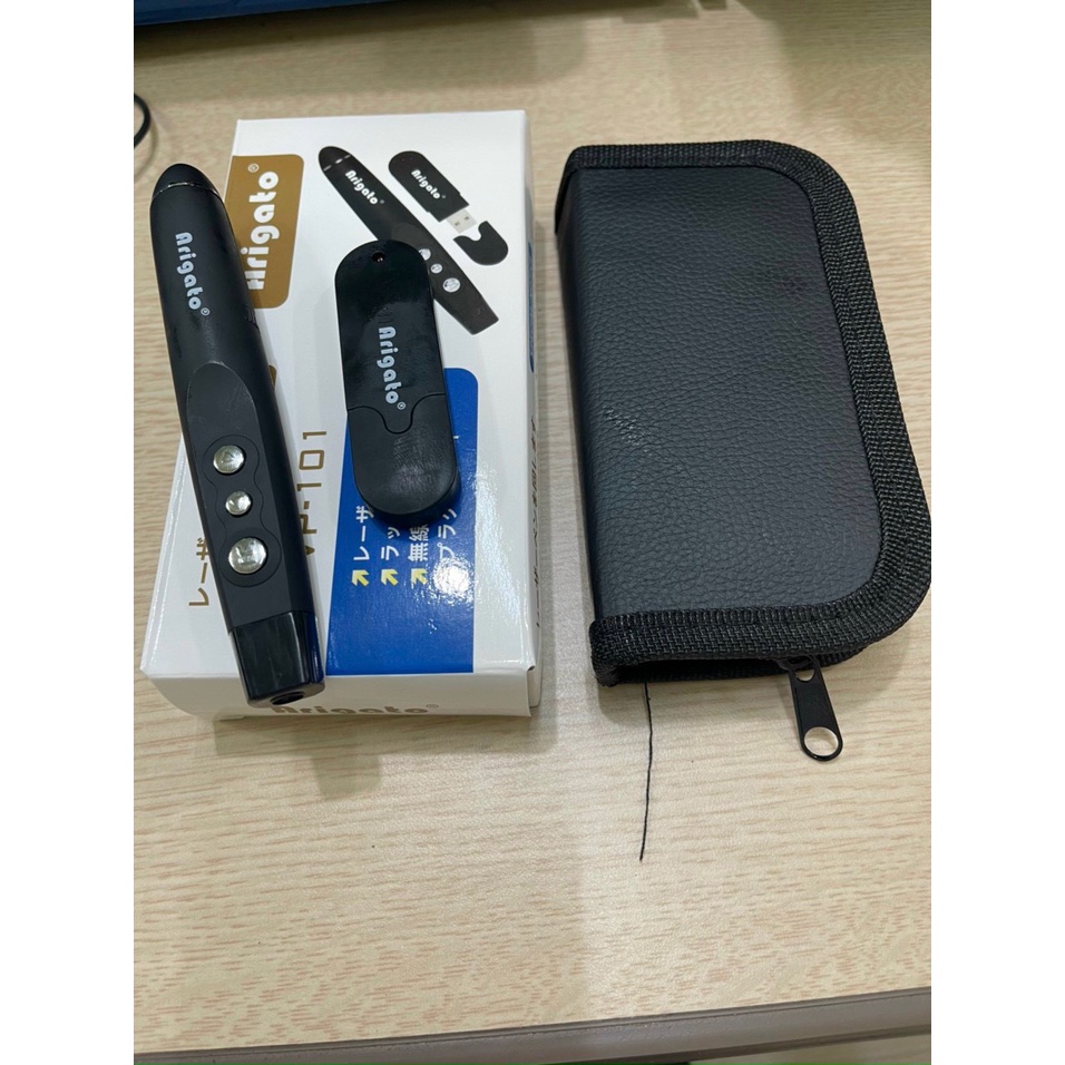 Bút trình chiếu Slide Laser không dây Wireless ABCNOVEL  A101 , Tặng Hộp da Đựng Bút Xịn