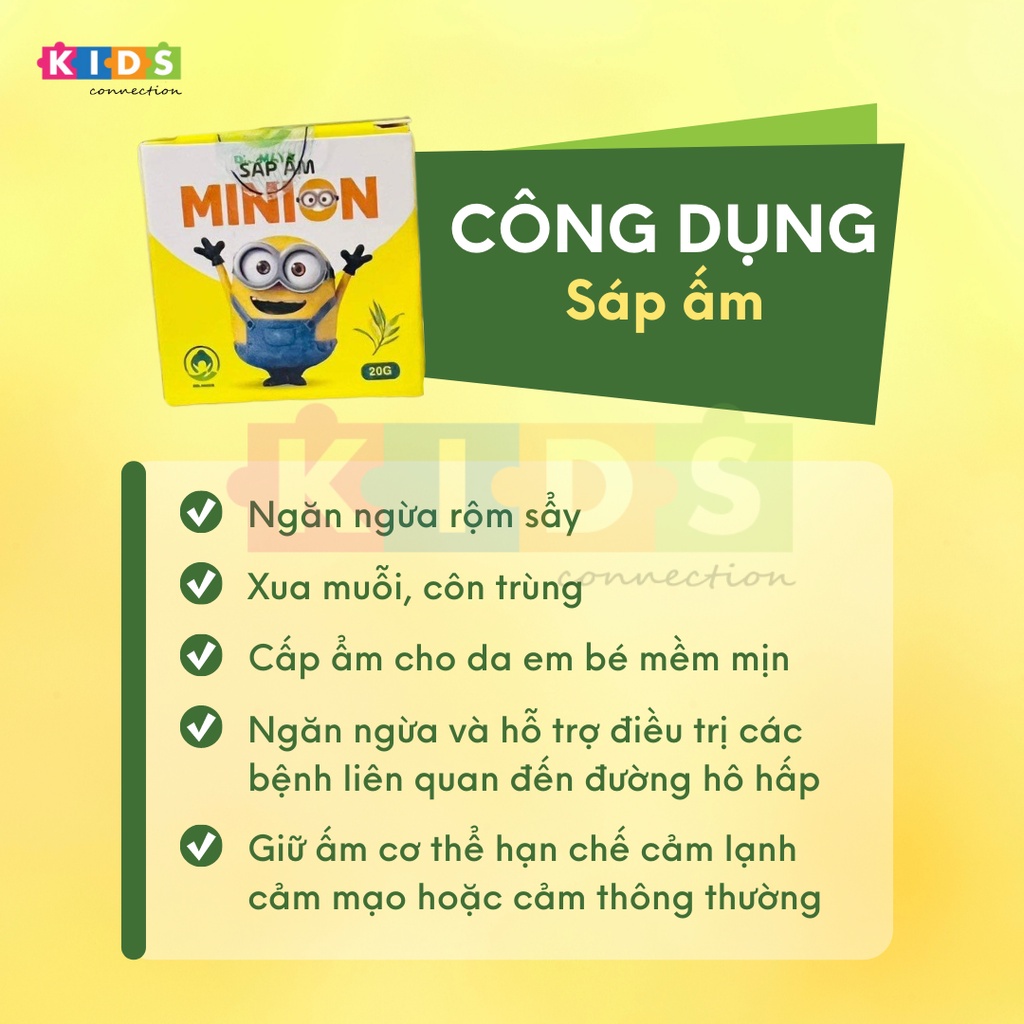 Combo dầu húng chanh minion plus (dầu húng chanh lên men minion gold kèm sáp giữ ấm)