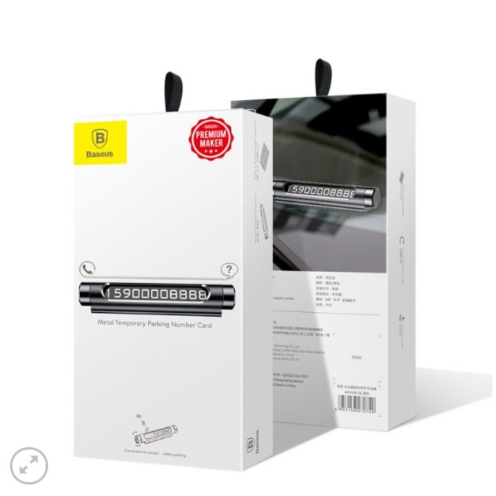 Bảng Ghi Số Điện Thoại trên Taplo ô tô Chính hãng Baseus ACNUM-01 , đúc thép nguyên khối cao cấp , Dạ quang ban đêm | BigBuy360 - bigbuy360.vn