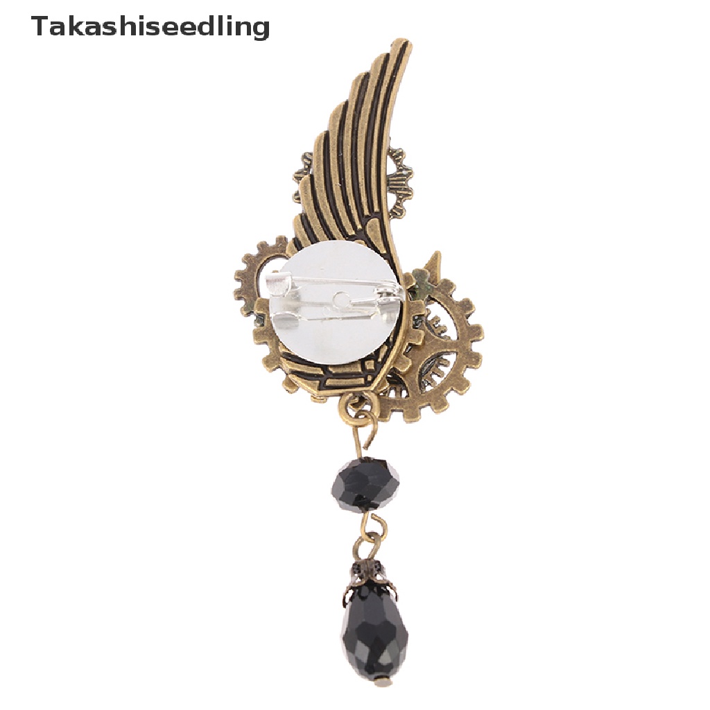 Ghim cài áo hình cánh bánh răng phong cách punk gothic cổ điển thời trang cho nam và nữ
