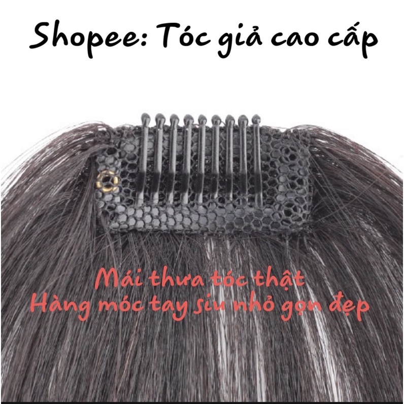 Mái Thưa Tóc Thật ❤️FREESHIP❤️ Tóc Mái Giả Làm Bằng Tóc Thật 100% Hàng Dệt Tay Cao Cấp