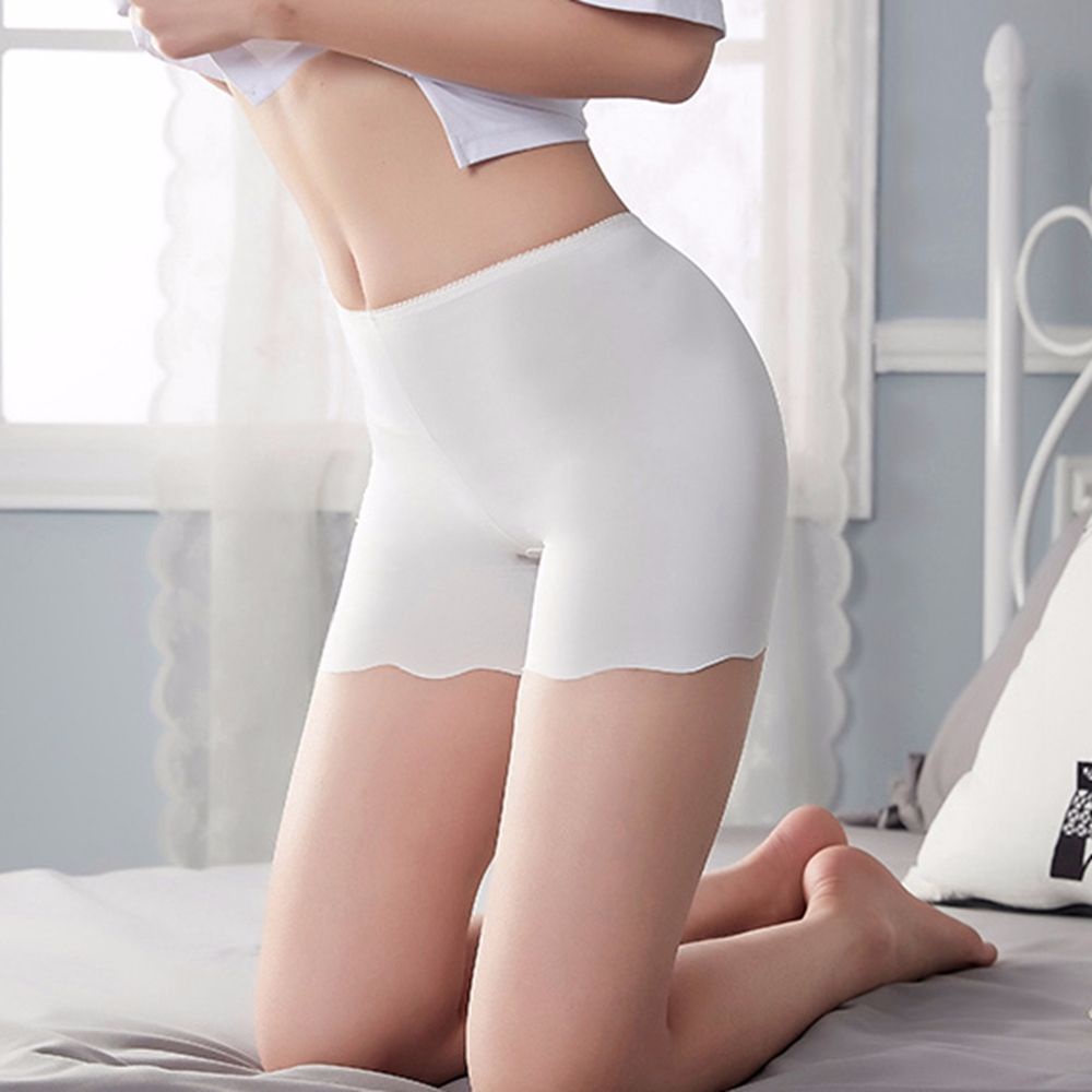 Quần Lót Boxer Mỏng Co Giãn Màu Sắc Trơn Thời Trang Mùa Hè Cho Nữ