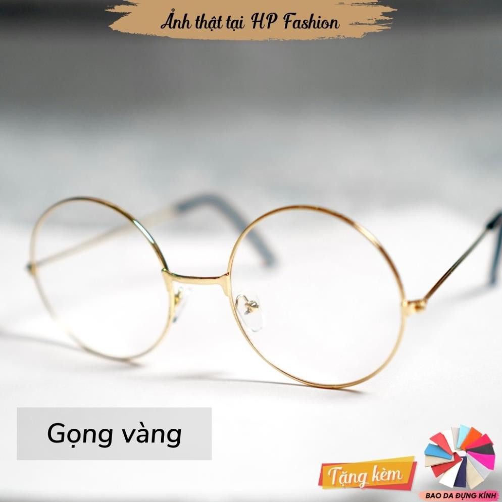 Gọng kính cận ngố tròn 💗Kính mát giả cận Nobita Oval form Hàn Quốc nam nữ thời trang K4