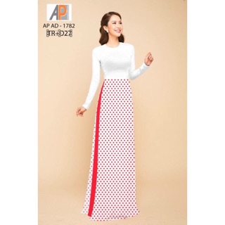 Vải áo dài chấm bi