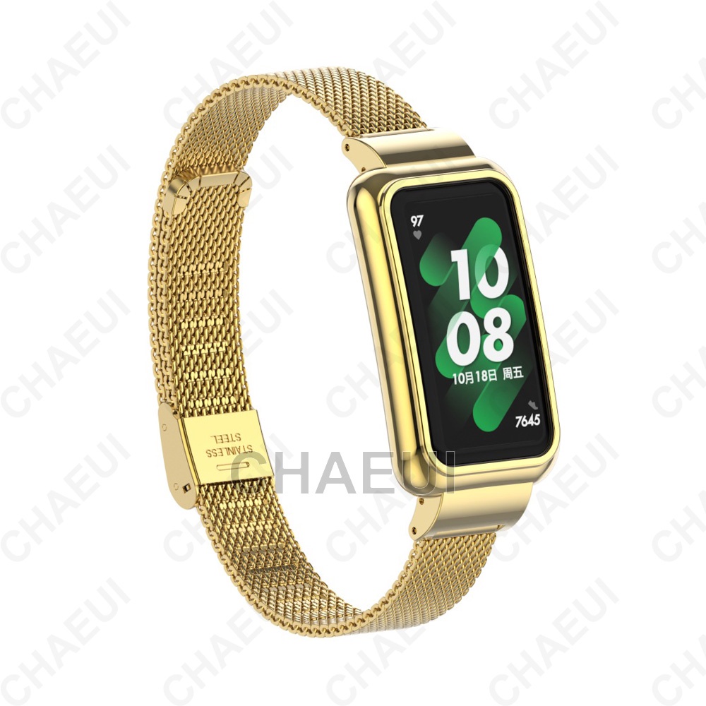 Dây Đeo Thay Thế Bằng Thép Không Gỉ Kèm Hộp Đựng Cho Huawei Band 8 7 6 / Honor Band 6