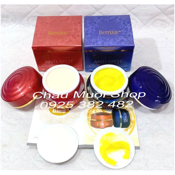 Bộ Kem Dưỡng Trắng Da Mờ Nám Berrijoy Pháp -  Ngày + Đêm