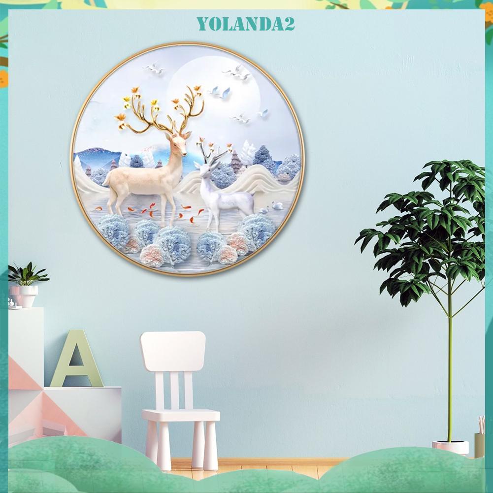 Tranh Thêu Chữ Thập Vải Canvas 50x50cm 11ct Hình Động Vật Và Hoa