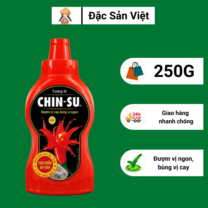 Tương ớt Chinsu 250gr, Tương ớt Chin Su chính hãng cay dịu ngọt