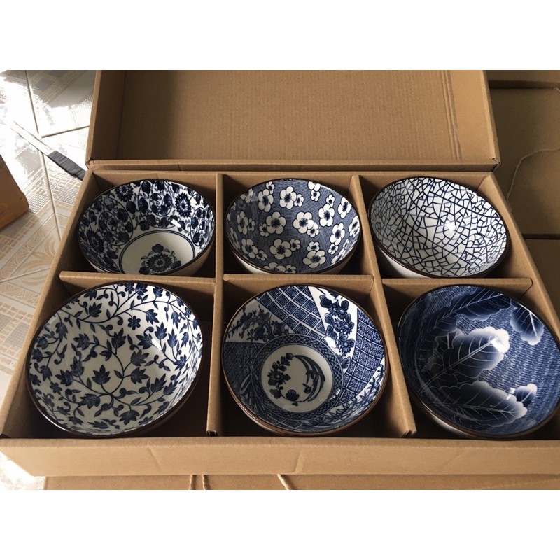 Set 6 chén sứ Nhật + đũa
