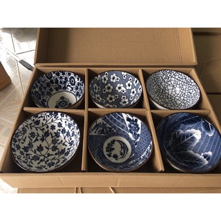 Set 6 chén sứ nhật + đũa