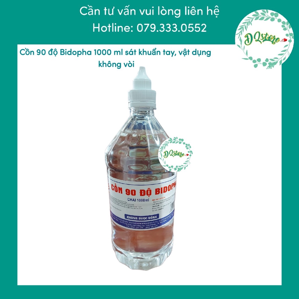 Cồn 90 độ BIDOPHA  - 1000ml - Sát khuẩn, sát trùng vết thương