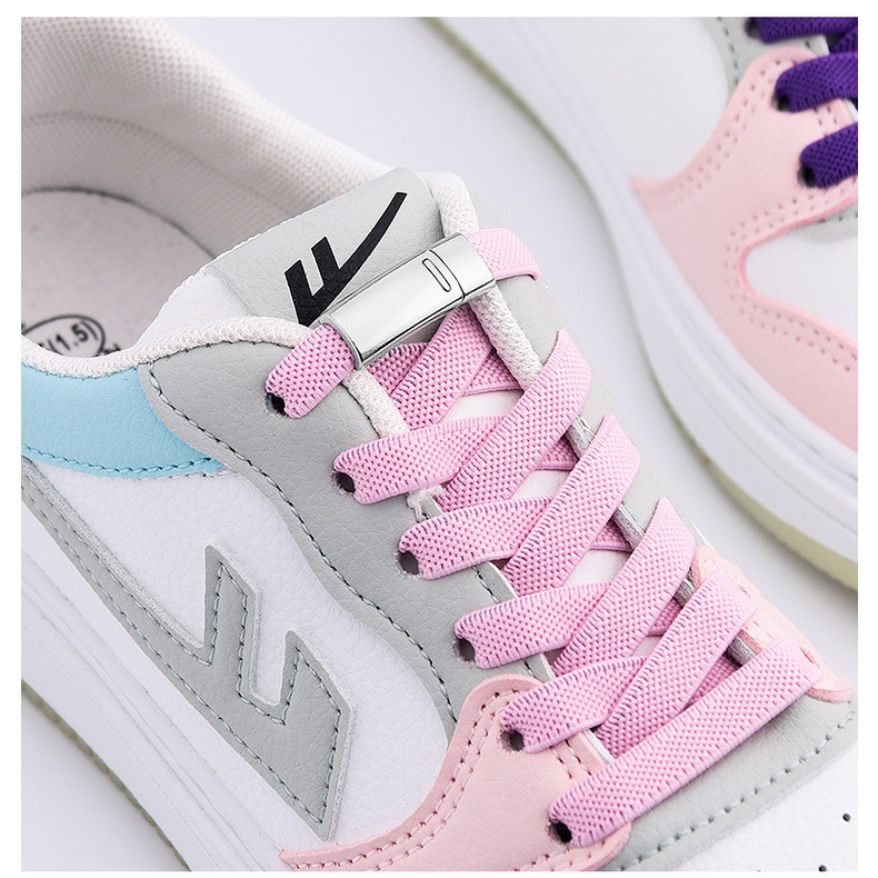 1 Cặp Dây Giày Thể Thao 8MM Bằng Cao Su Co Giãn Dành Cho Người Lớn Và Trẻ Em