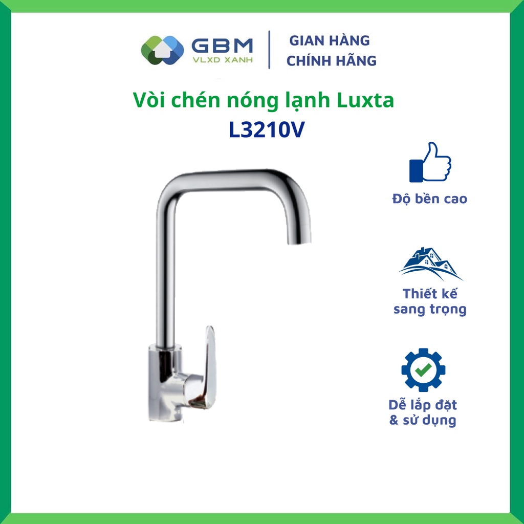 [Mã BMBAU300 giảm 10% đơn 499K] Vòi Chén Nóng Lạnh Luxta L3210V -VLXD XANH