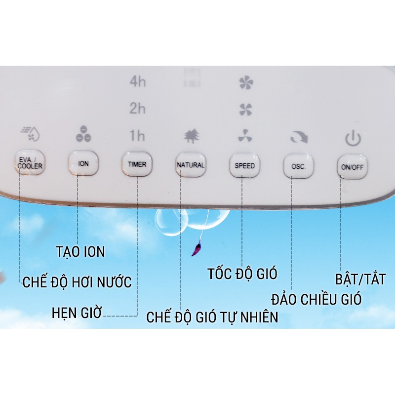 Quạt điều hòa Midea AC100-U - TẶNG kèm 2 hộp đá khô giúp tăng khả năng làm mát của quạt