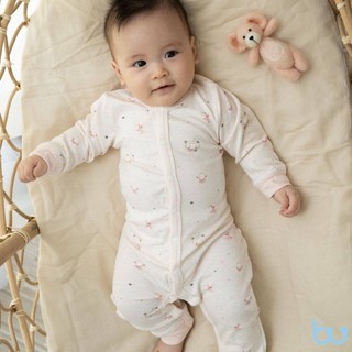 Bodysuit Cho Bé Trai/ Gái Sơ Sinh Bu, Sleepsuit Cúc/ Khoá, Sợi Tre, Cotton, Mềm Mịn