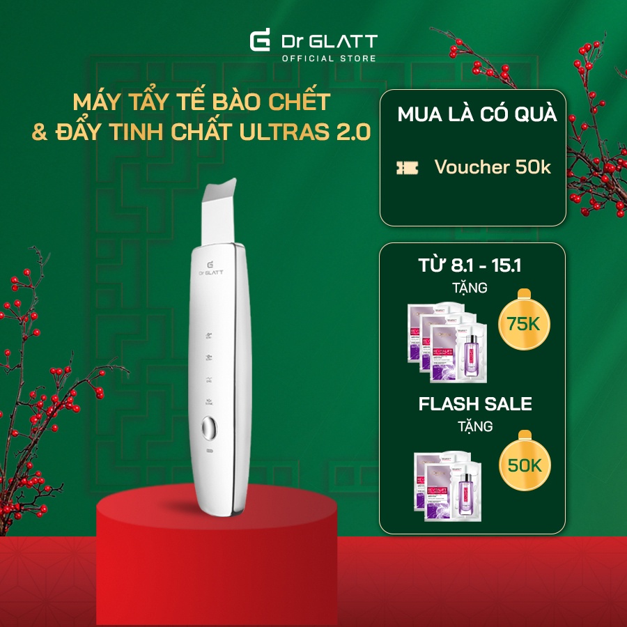 Máy đẩy tinh chất tẩy tế bào chết nâng cơ trẻ hoá trị mụn DR GLATT ULTRAS 2.0