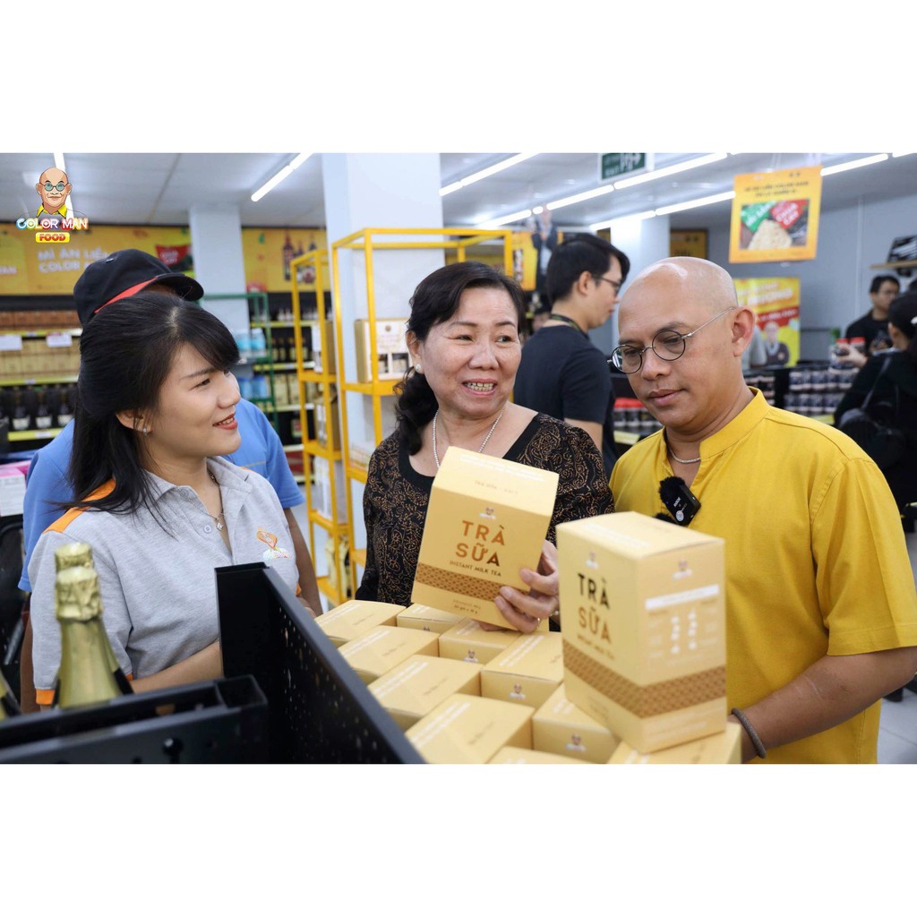 Trà Sữa Hòa Tan Color Man set 20 gói với thành phần bột kem béo cao cấp, trà đen sấy khô chuyên dùng pha trà sữa | BigBuy360 - bigbuy360.vn