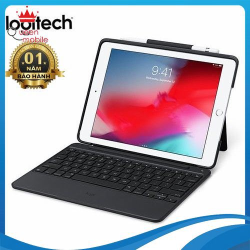 Bàn Phím Logitech Slim Combo Sử Dụng Cho iPad Gen 5-2017, Gen 6-2018 Có Đèn Bàn Phím