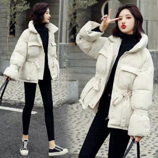 (ORDER) Áo phao dáng ngắn thắt nơ eo