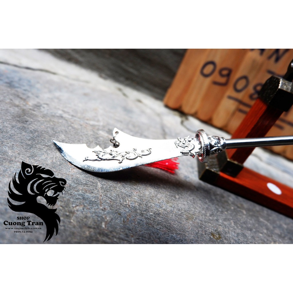 Mô hình móc khóa Thanh long đao