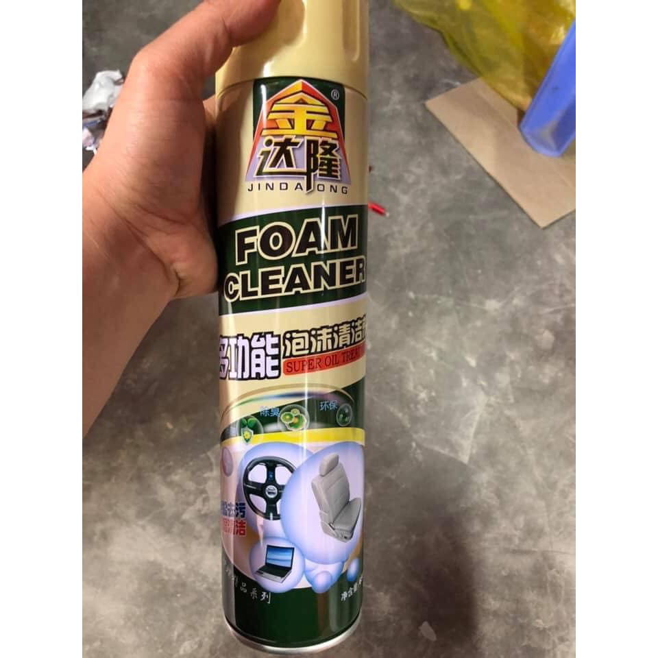 LỌ XỊT TẨY ĐA NĂNG, TẨY ĐỒ DA, GHẾ DA FOAM CLEANER