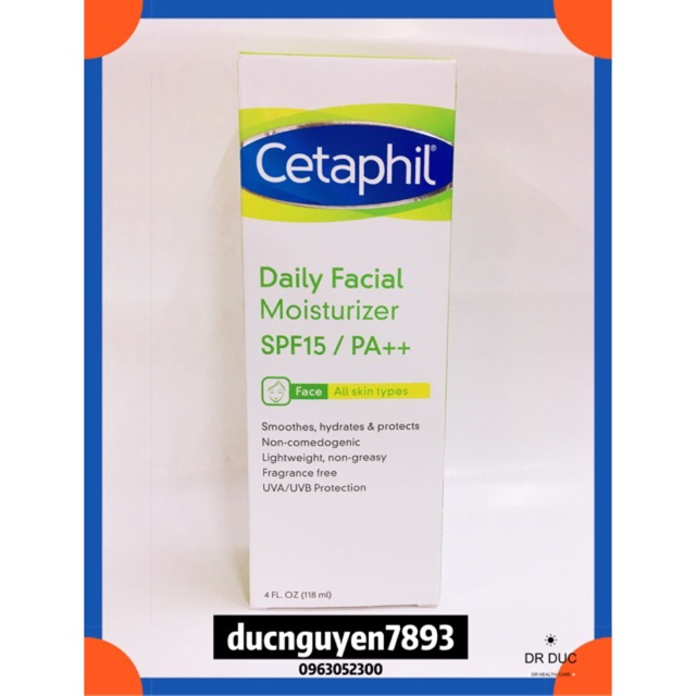 KEM CHỐNG NẮNG DƯỠNG DA CETAPHIL DAILY FACIAL MOISTURIZER SPF 15/PA++