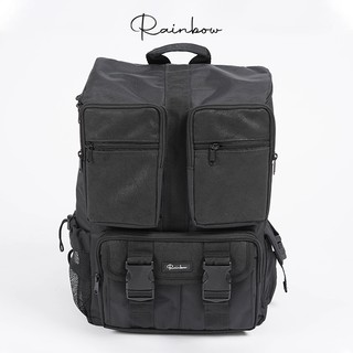 🌟 FREESHIP🌟Balo nam đi phượt, balo da phối canvas đa năng Rainbow BALO001 chống nước, siêu nhẹ, nhiều ngăn rộng rãi.