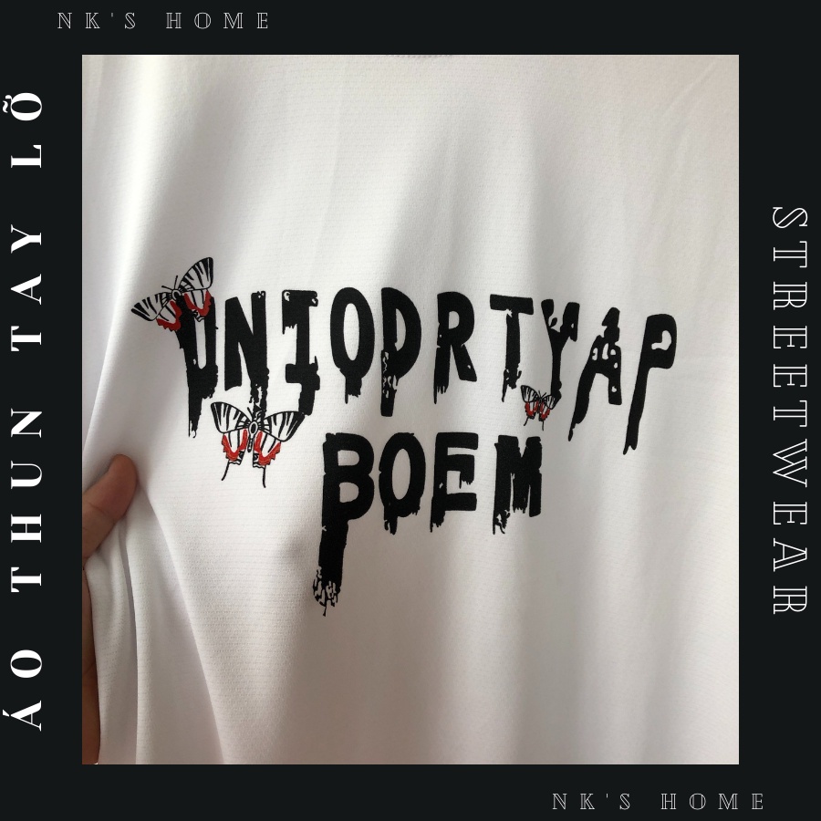 Áo thun tay lỡ unisex BOEM- Áo phông nữ form rộng cho cặp đôi phong cách hàn quốc vải dày dặn, thoáng mát