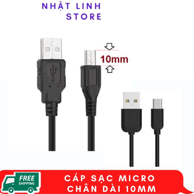 Cáp sạc Micro usb chân dài 10mm