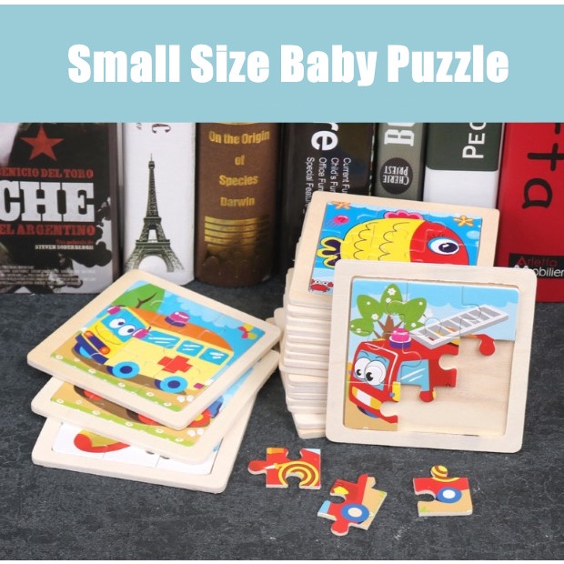 SABUY Đồ chơi trẻ em Xếp Hình 9 Mảnh Bằng Gỗ Dễ Thương Dành Cho Bé