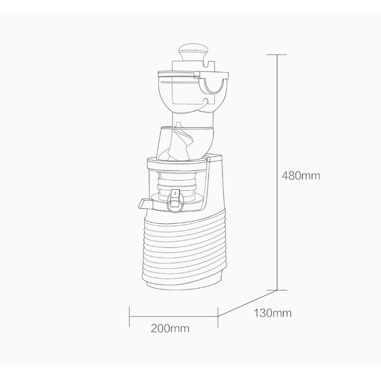 Máy ép chậm Xiaomi BUD JE-32 (BJ-32) Công suất lớn 250W, Bản Pro Màu Trắng Tặng Kèm  Bộ Cối Lọc Inox