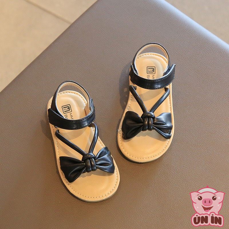 Giày dép trẻ em - Sandal phối Nơ quai chéo thắt nút dễ thương hàng chính hãng MG Baby đế chống trơn trượt V736