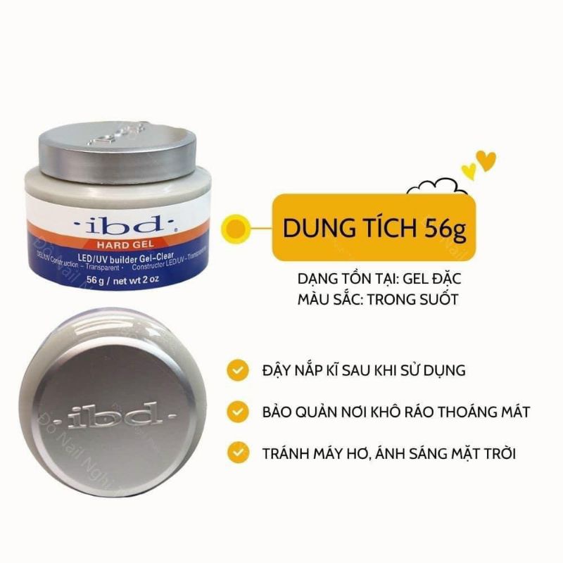 Gel đắp  IBD không nóng, gel ibd lạnh, gel ibd 56gr
