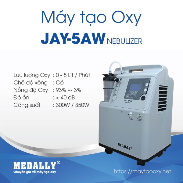 MÁY TẠO OXY 3LÍT MEDALLY JAY-3AW [CAM KẾT HÀNG CHÍNH HÃNG, MỚI 100%]