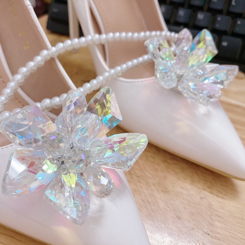 TK9511-6 GIÀY CƯỚI BIGTREE ĐÍNH HOA ĐÁ CAO CẤP