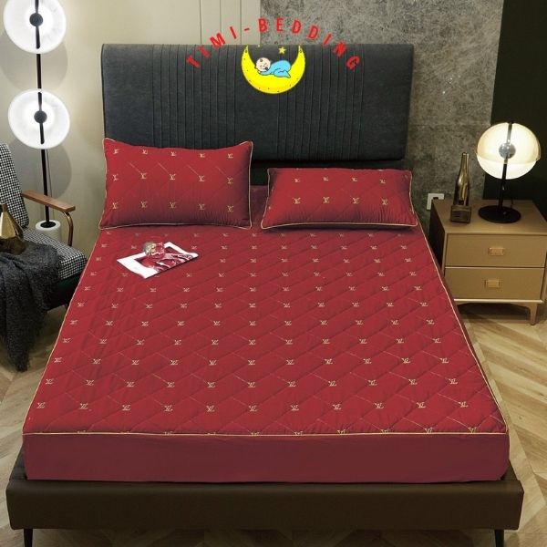 Bộ ga gối lụa 80s thêu chữ XL trần bông cao cấp, nhập khẩu, chính hãng và mát mẻ - Timibedding