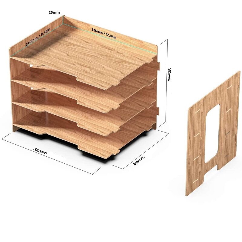 Kệ đựng văn phòng phẩm bằng gỗ COTO.STOCA-007 | D33 x R25 x C26cm | Kệ đựng hồ sơ | Kệ văn phòng