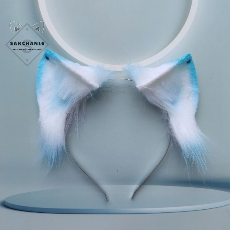 [Nhiều màu] Cài tóc hoá trang hình tai mèo và cáo màu ombre có đính đá | BigBuy360 - bigbuy360.vn