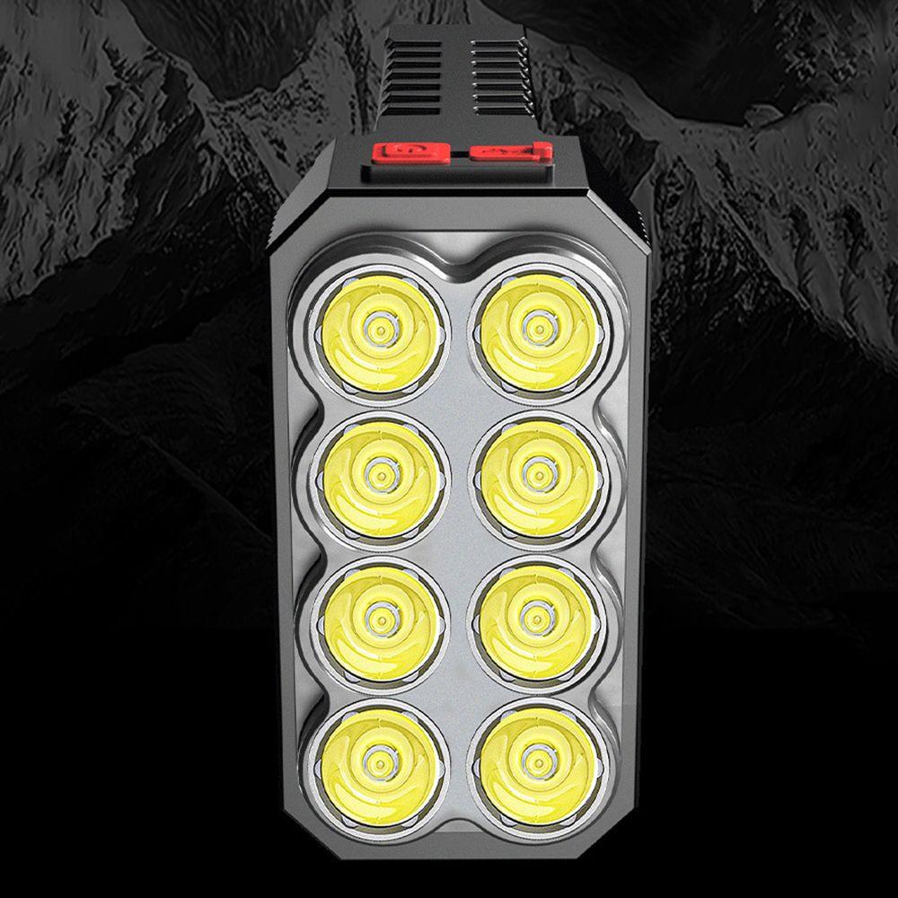 SHOUKEY Đèn Pin Cầm Tay 8 Bóng LED Siêu Sáng Chống Thấm Nước Có Thể Sạc Lại Bằng Cổng