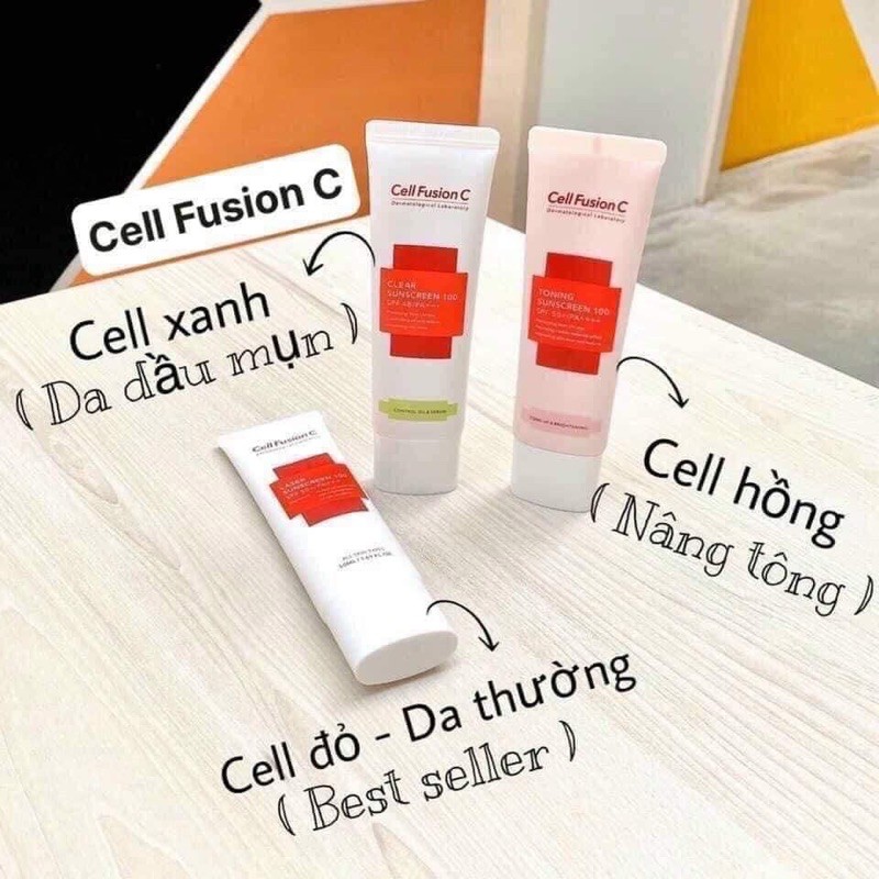 Kem chống nắng Cell fushion C 3 màu mẫu mới