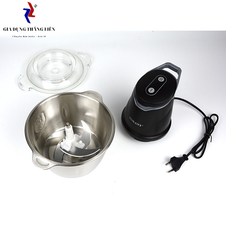 Máy xay thịt , máy xay đa năng Sokany 7020 4 lưỡi cối 2L Inox 304 công suất lớn Hàng chính hãng BH 12 tháng